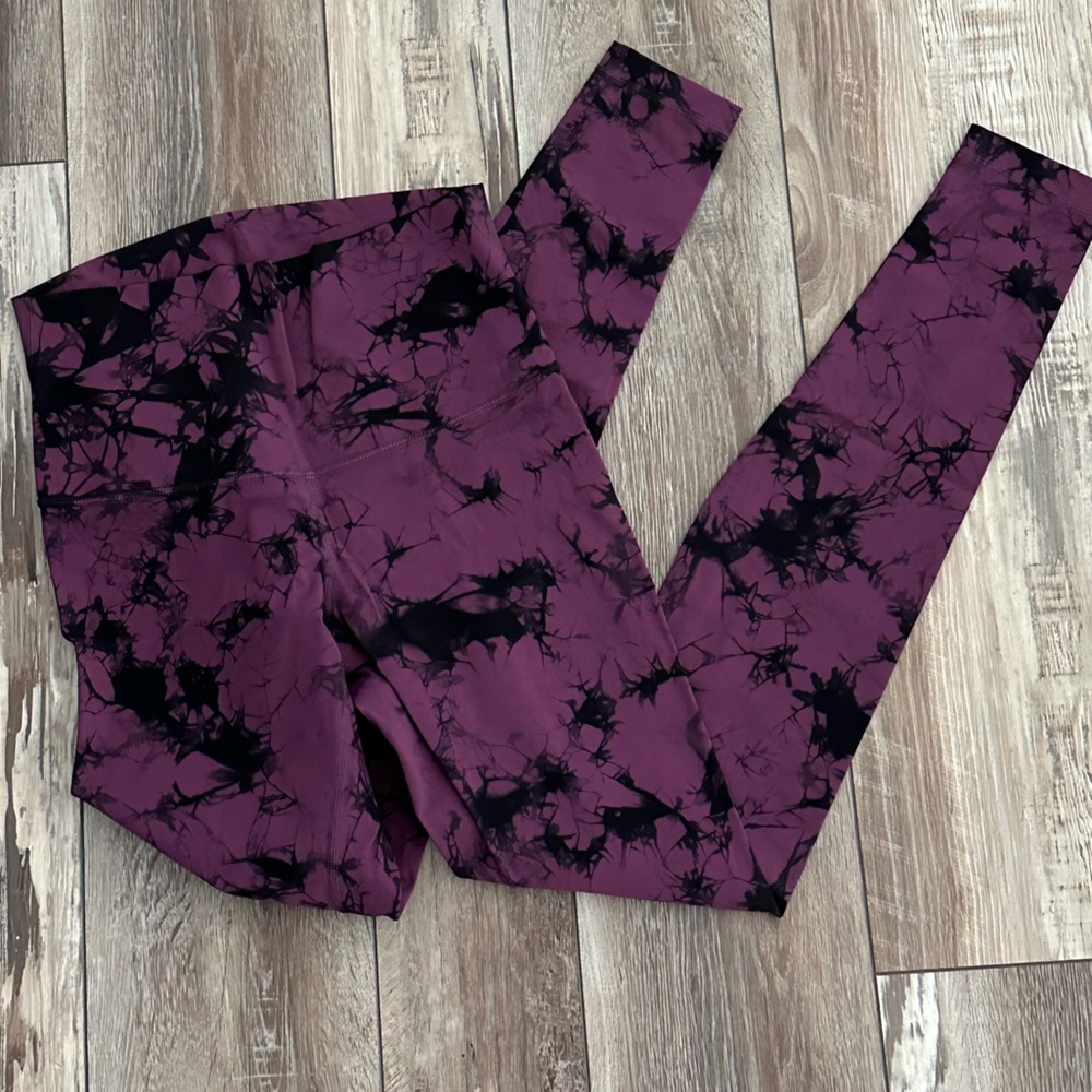 lululemon athletica Purple and Black Leggings